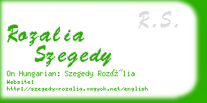 rozalia szegedy business card